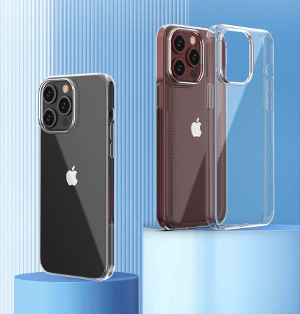 HURTEL ETUI DO IPHONE 15 PRO MAX PRZEZROCZYSTE Z SERII ULTRA CLEAR OCHRONNE