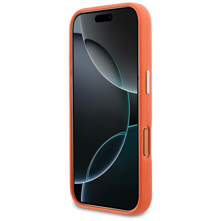 Etui Guess FW Resin Logo do iPhone 17 Pro pomarańczowy