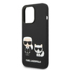 Karl Lagerfeld KLHMP14LSSKCK iPhone 14 Pro 6,1" hardcase czarny/black Liquid Silicone Karl & Choupette Magsafe