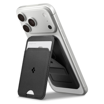 SPIGEN S314-3 SLIM FOLD TRIPOD MAGSAFE UNIVERSAL MAGNETIC CARD HOLDER BLACK