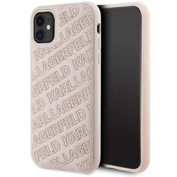 KARL LAGERFELD ETUI HARDCASE DO IPHONE 11 XR 6.1 QUILTED K PATTERN OCHRONNE