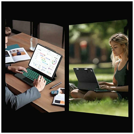 Etui Typecase Edge z klawiaturą do iPad Air 11" 2024/2025 błękitny pacyfik
