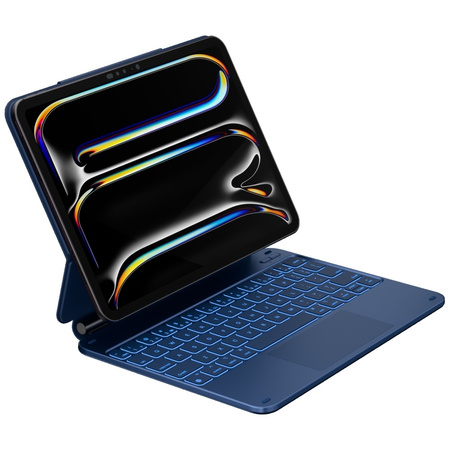 Etui Typecase Edge z klawiaturą do iPad Air 11" 2024/2025 błękitny pacyfik