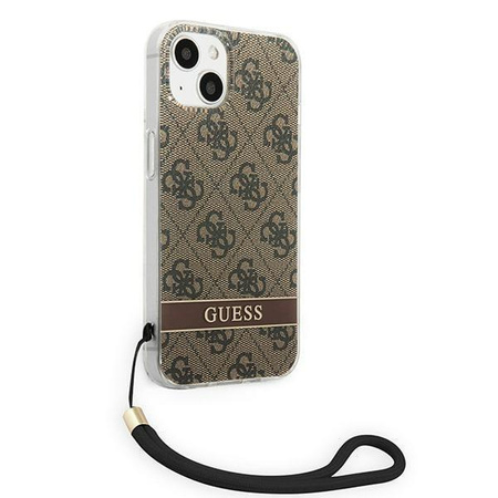 Guess GUOHCP14MH4STW iPhone 14 Plus 6,7" brązowy/brown hardcase 4G Print Strap