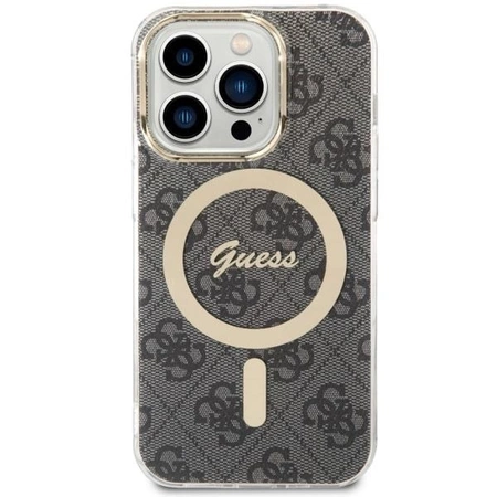 Etui Guess 4G MagSafe na iPhone 14 Pro - czarne