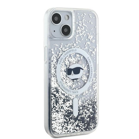 KARL LAGERFELD ETUI HARDCASE LIQUID GLITTER CHOUPETTE HEAD DO IPHONE 15 14