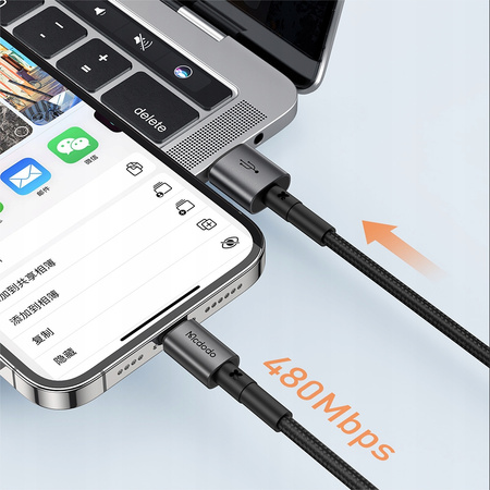 MCDODO KABEL USB LIGHTNING SZYBKIEGO ŁADOWANIA 36W 1M DO IPHONE 11 12 13 14