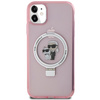 KARL LAGERFELD ETUI HARDCASE DO IPHONE 11 Xr 6.1 RÓŻOWY RING STAND