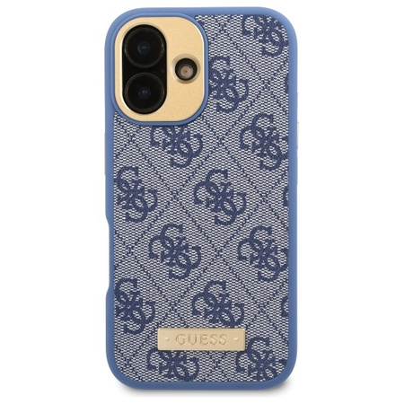 Guess GUHMP16SU4GPRB iPhone 16 6.1 niebieski/blue hardcase 4G Logo Plate MagSafe