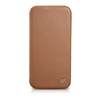 iCarer CE Premium Leather Folio Case skórzane etui iPhone 14 Plus z klapką magnetyczne MagSafe brązowy (WMI14220715-BN)