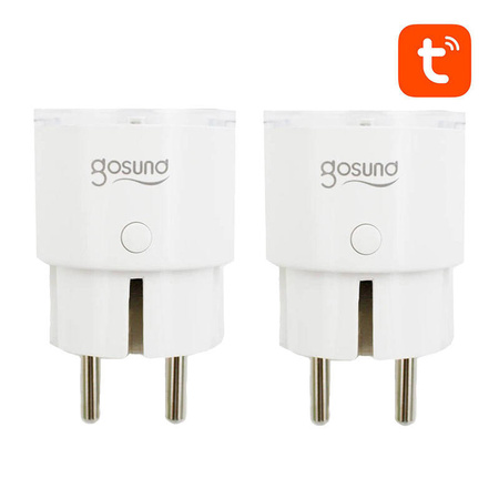 GOSUND INTELIGENTNE GNIAZDKO WIFI DO TUYA 3680W 16A 2-PAK ZDALNE STEROWANIE