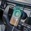 Uchwyt samochdowy Dudao F24MAX z ładowarką bezprzewodową 15W kompatybilny z MagSafe z automatyczną przyssawką - czarny