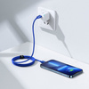 Baseus Crystal Shine Series kabel przewód USB do szybkiego ładowania i transferu danych USB Typ C - Lightning 20W 1,2m niebieska (CAJY000203)