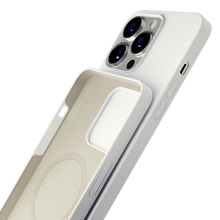 Apple iPhone 14 Pro Max - 3mk Hardy Silicone MagCase White