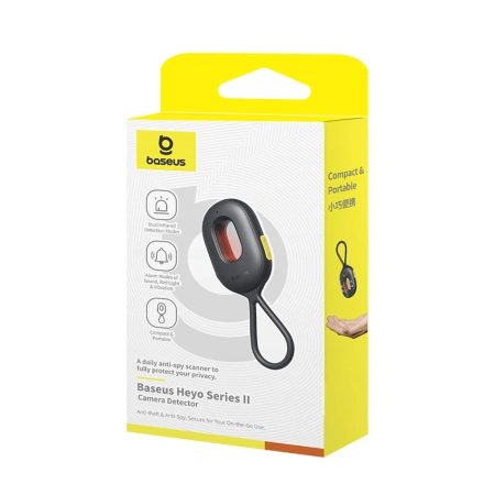 BASEUS WYKRYWACZ UKRYTYCH KAMER DO ALARM Z MINI LATARKĄ I KABLEM USB-A