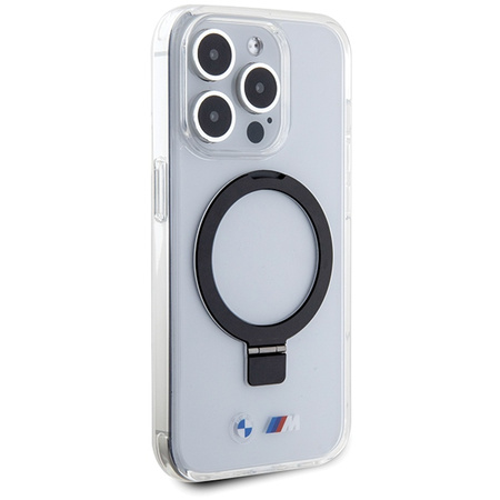 BMW ETUI CASE HARD DO IPHONE 15 PRO DO MAGSAFE Z RING STAND BMHMP15LURST