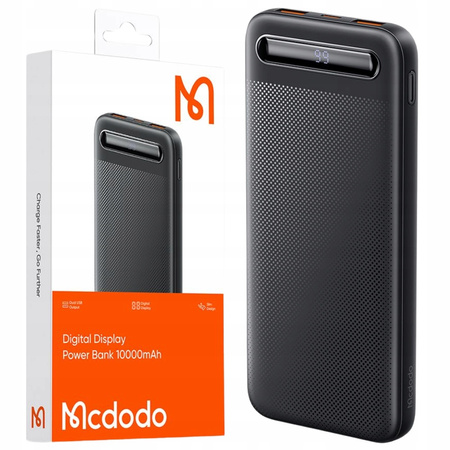 MCDODO POWERBANK 10000MAH Z WYŚWIETLACZEM 3X USB USB-C 22,5W + KABEL USB-C