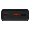 Baseus Adaman powerbank 20000mAh 30W czarny + kabel USB Typ C (PPAD030001)