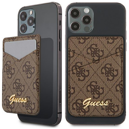 Guess Wallet Card Slot GUWMS4GTLBR MagSafe 4G brąz/brown