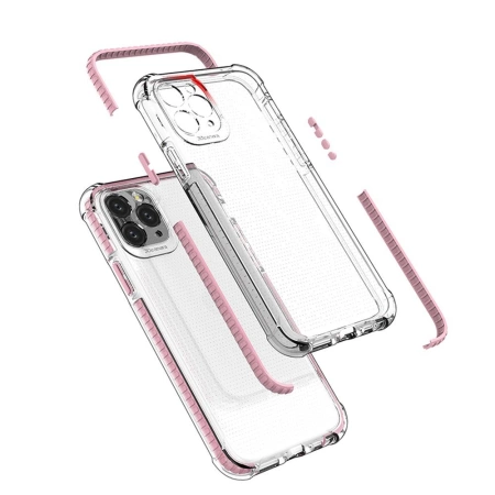 HURTEL SPRING ARMOR POKROWIEC PANCERNY DO IPHONE 12 MINI ŻELOWY Z RAMKĄ