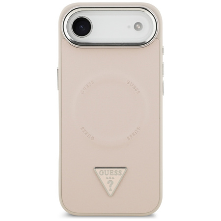 Etui Guess Triangle Logo MagSafe do iPhone Air różowy
