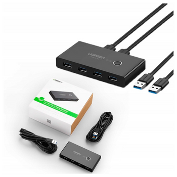 UGREEN PRZEŁĄCZNIK USB DO KOMPUTER LAPTOP HUB USB 3.0 2 URZĄDZENIA 1 KABEL