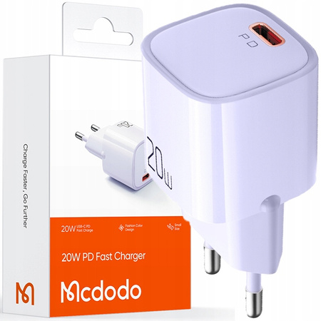 MCDODO SZYBKA MAŁA ŁADOWARKA USB-C 20W DO IPHONE