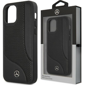 Mercedes MEHCP12LCDOBK iPhone 12 Pro Max 6,7" czarny/black hardcase Leather Perforated Area
