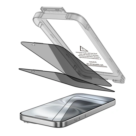 TECH-PROTECT SZKŁO PRYWATYZUJĄCE QUICK SET SPY+ DO IPHONE 15 16 2-PACK