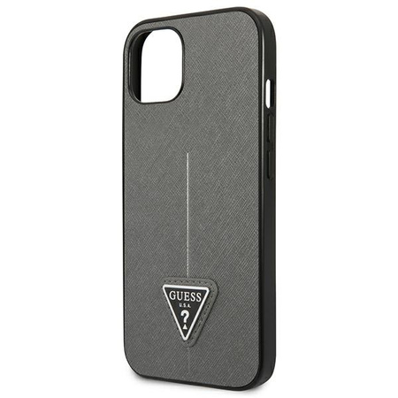 GUESS CASE HARDCASE DO IPHONE 13 14 15 6.1 SAFFIANO Z LOGO TRIANGLE KIESZEŃ
