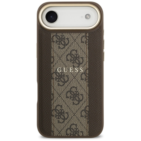 Etui Guess 4G Stripe MagSafe do iPhone Air brązowy
