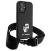 KARL LAGERFELD POKROWIEC DO IPHONE 16 6.1 KLHCP16SSAKCPBK Z PINEM METALOWYM