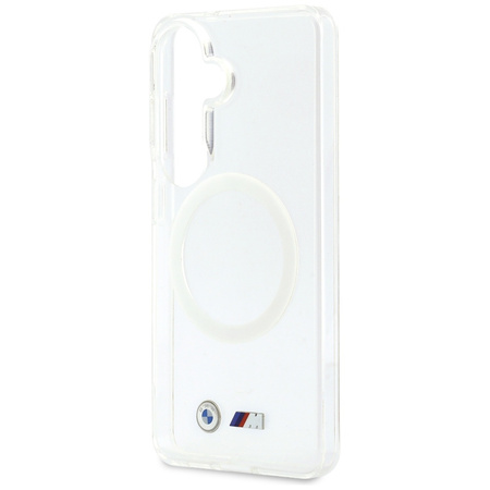 Etui BMW IML Shockproof Metal Logo MagSafe do Samsung Galaxy S26 przezroczysty