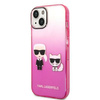 Karl Lagerfeld KLHCP14MTGKCP iPhone 14 Plus 6,7" hardcase różowy/pink Gradient Ikonik Karl & Choupette