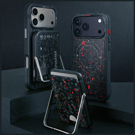 Etui Skinarma Vektor MagSafe do iPhone   17 Pro Max onyx