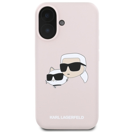 KARL LAGERFELD ETUI DO IPHONE 16 6.1 DO MAGSAFE SILIKONOWE Z DOUBLE HEADS