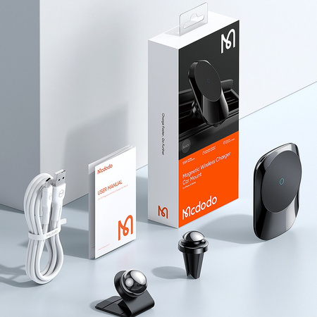 MCDODO UCHWYT SAMOCHODOWY NA TELEFON ŁADOWARKA INDUKCYJNA DO IPHONE MAGSAFE