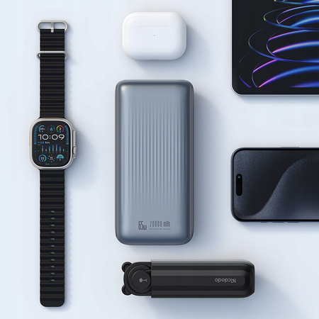 MCDODO POWERBANK 20000MAH Z WYŚWIETLACZEM 3X USB USB-C 65W + KABEL USB-C PD