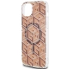 Etui Guess IML GCube MagSafe na iPhone 15 Plus / 14 Plus - brązowe