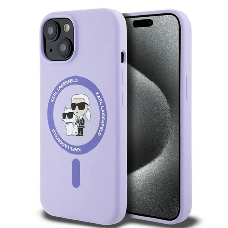 KARL LAGERFELD POKROWIEC HARDCASE SILICONE DO IPHONE 15 6.1 DO MAGSAFE