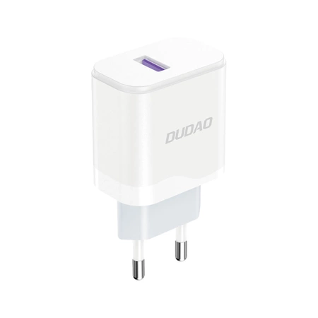 Ładowarka sieciowa Dudao A20EU USB-A 18W - biała + kabel USB-A - Lightning