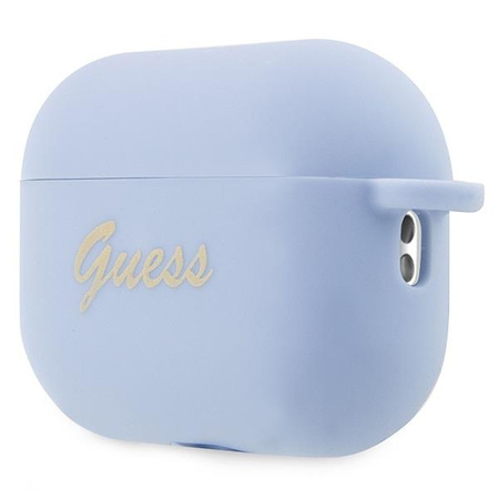 Etui Guess GUAP2LSCHSB na AirPods Pro 2 cover - niebieskie Silicone Charm Heart Collection