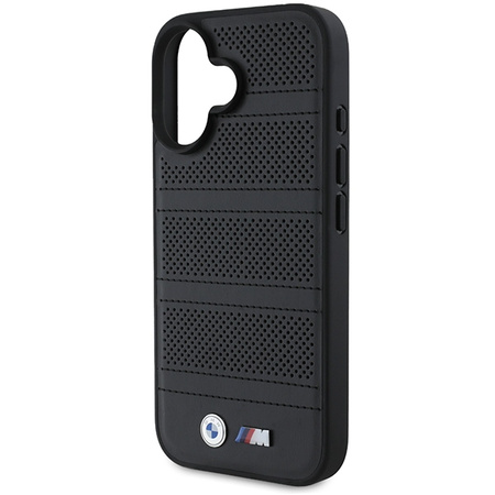 BMW BMHMP16S23PUSPK iPhone 166.1 czarny/black hardcase M Perforated And Stitched Line MagSafe