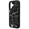 Etui Karl Lagerfeld Grained Pattern & Logo MagSafe do iPhone 16 czarny