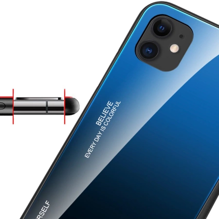 HURTEL ETUI POKROWIEC GRADIENT GLASS DO IPHONE 12 MINI ZE SZKŁEM HARTOWANYM