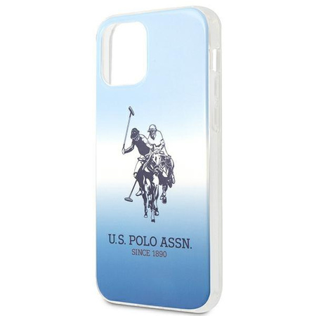 Etui U.S. Polo Assn. Gradient Collection na iPhone 12 / iPhone 12 Pro - niebieskie