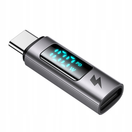 MCDODO ADAPTER PRZEJŚCIÓWKA USB-C USB TYP C SZYBKIE ŁADOWANIE 100W MIERNIK