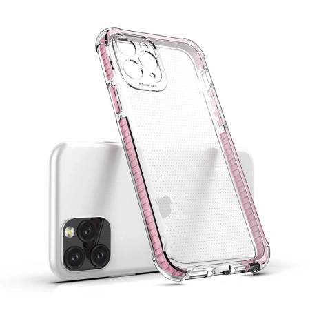 HURTEL SPRING ARMOR POKROWIEC PANCERNY DO IPHONE 12 MINI ŻELOWY Z RAMKĄ