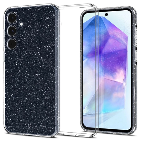 Etui Spigen Liquid Crystal na Samsung Galaxy A55 5G - przezroczysto-brokatowe