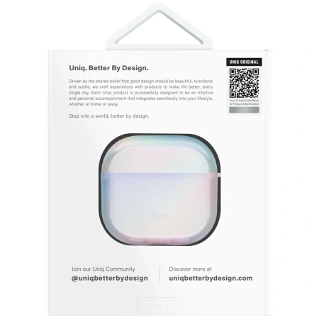 UNIQ ETUI IRIDESCIA HANG CASE DO AIRPODS 4 OCHRONA ZAWIESZENIE